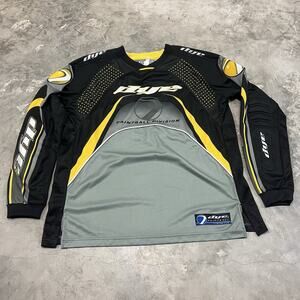 Dye Paintball Jersey Mens Size XL Black Gold Yellow Long Sleeve Padded Twitch 85